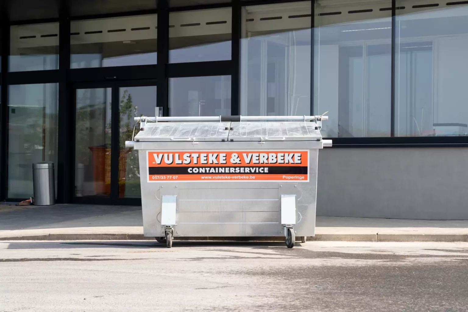 Vulsteke verbeke poperinge rolcontainer papier karton 2500 L